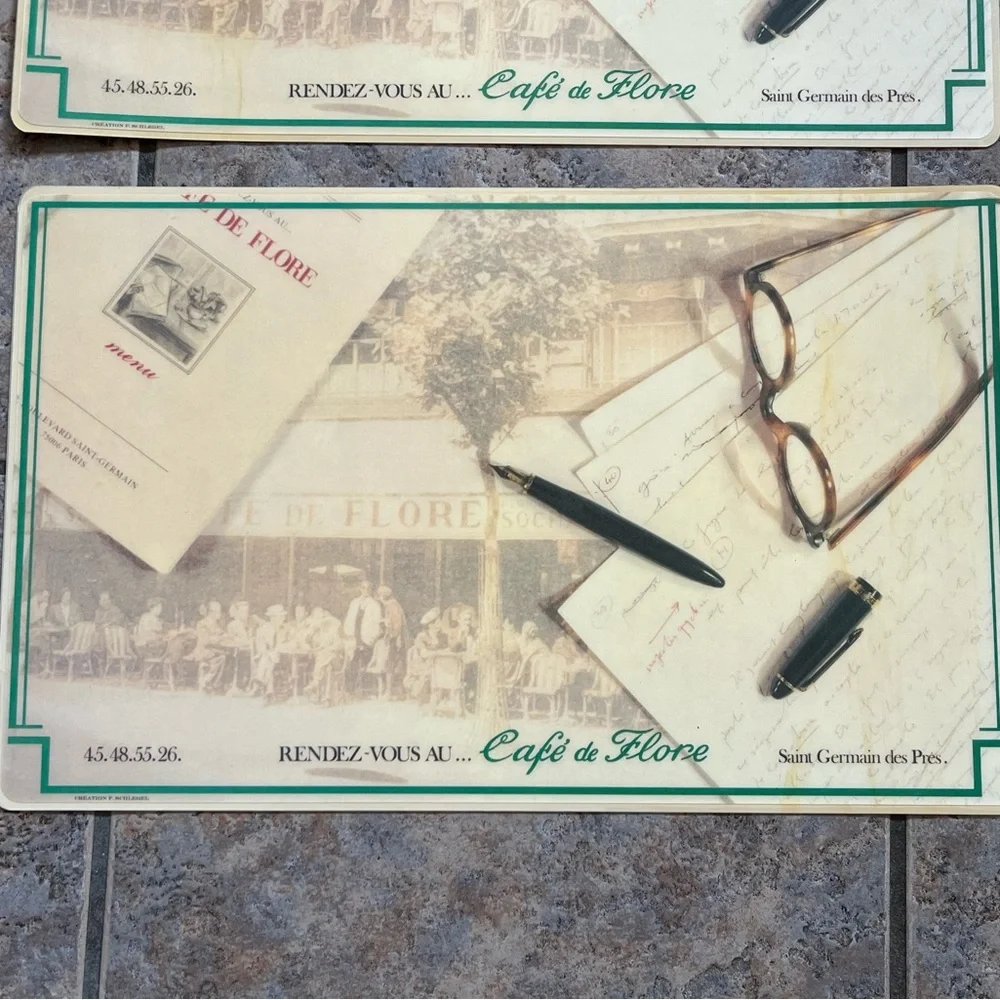 Cafe de Flore placemats